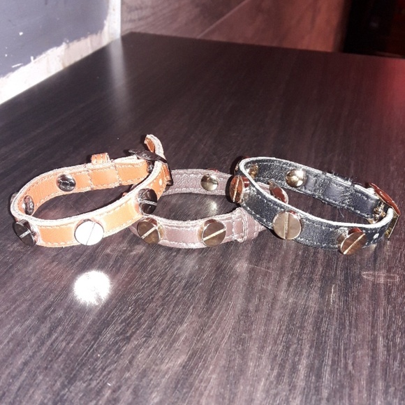 Bundles of 3 leather bracelt cc skye - Picture 4 of 7